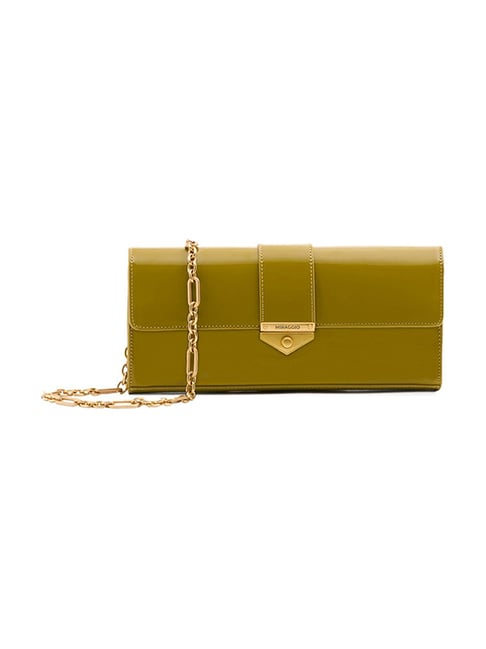 Miraggio Jenny Green Medium Leather Clutch
