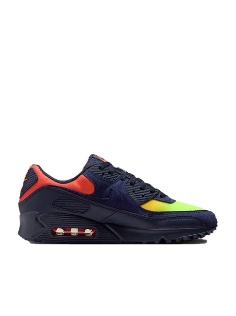 Nike Men's AIR MAX 90 SERIES Blue Casual Sneakers - Main Image