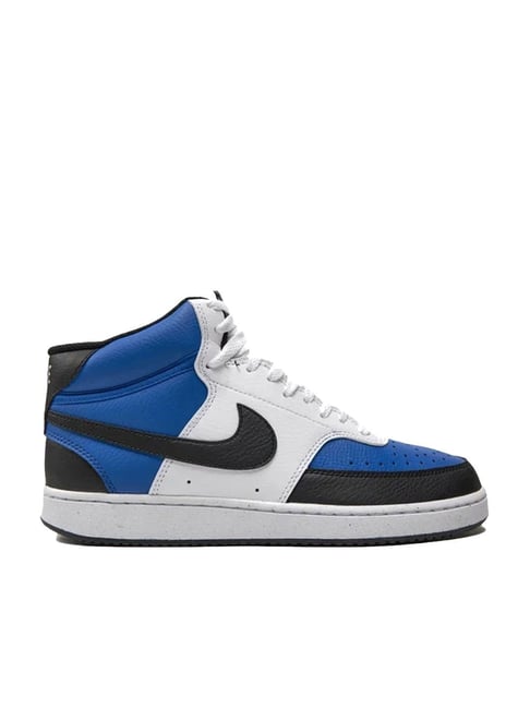 Nike Men's COURT VISION MID NN SERIES Blue Ankle High Sneakers