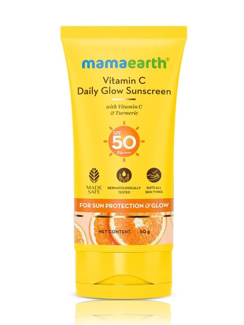 Mamaearth Vitamin C & Turmeric Daily Glow Sunscreen - 50 gm