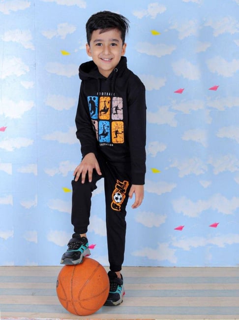 The Mom Store Kids Multicolor Cotton Printed Night Suits - Pack of 2