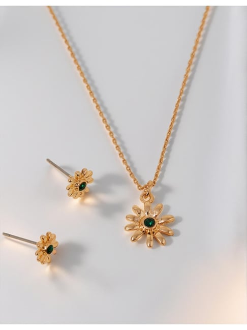 Accessorize London Golden Green Set for Women