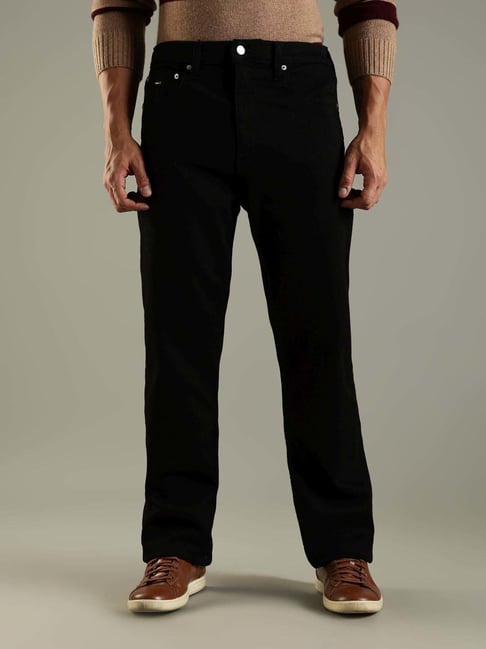 Tommy Hilfiger Black Cotton Regular Fit Jeans-picture-46