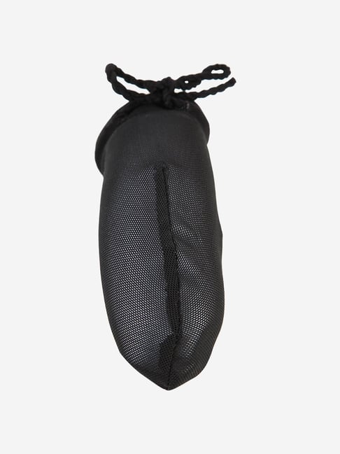 la intimo black nylon relaxed fit solid pouch
