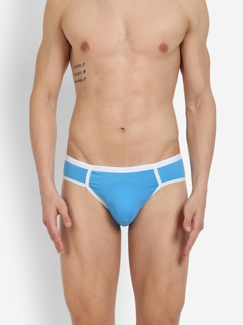 La Intimo Blue Blended Relaxed Fit Solid Briefs-picture-22