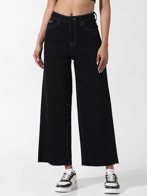 Only Black Denim Wide Leg Fit Jeans-picture-34