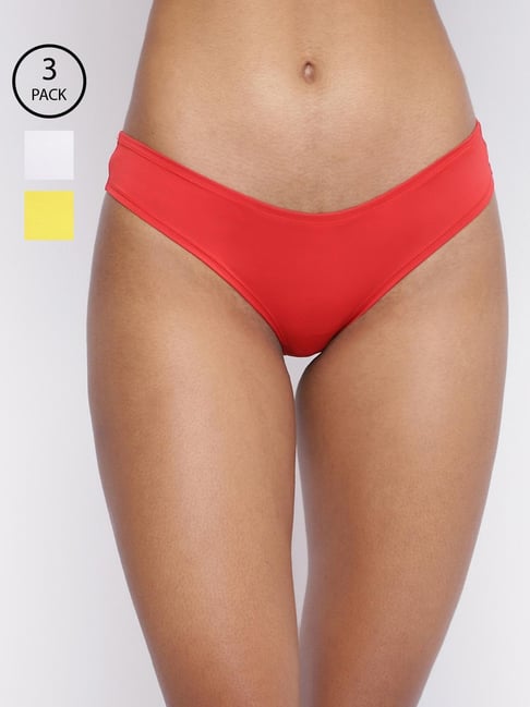 BASIICS by La Intimo Multi-Color Relaxed Fit Solid Panties (Pack Of 3)-picture-14