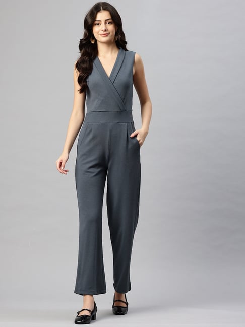 Cottinfab Grey Regular Fit Jumpsuit-picture-35
