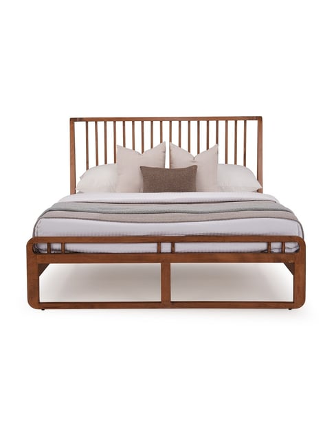 Durian Calista Brown Wood King Bed