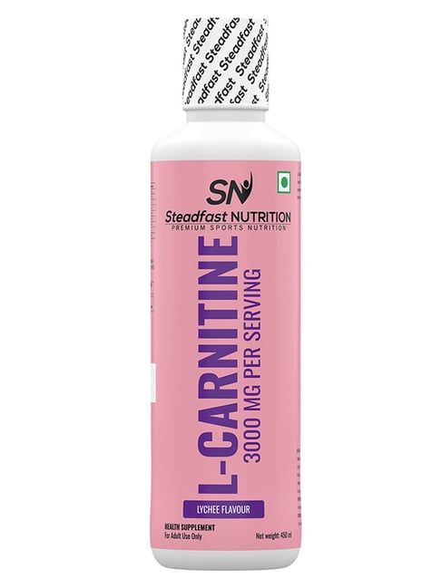 L-Carnitine 3000mg Liquid Supplement with Vitamin B5-450ml (Lychee)