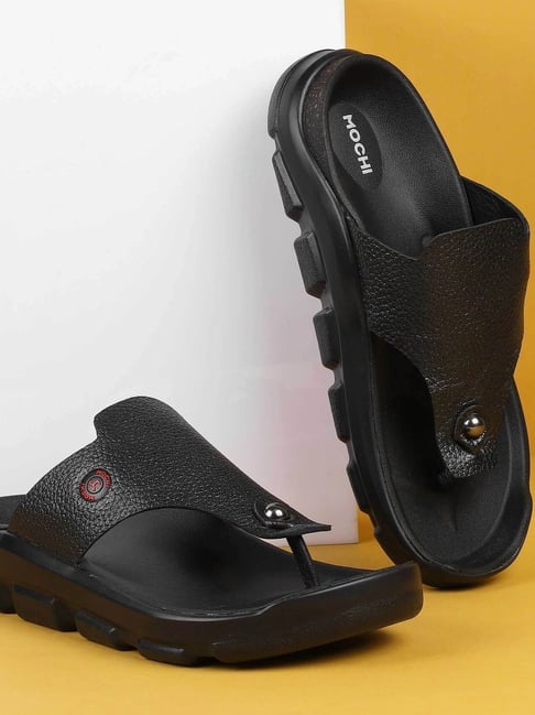 Mochi Men's Black Casual Sandals