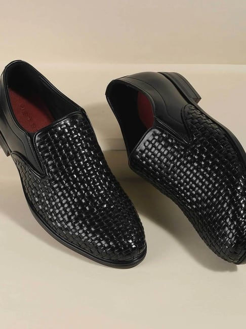 Metro Men's Black Slip-On Shoes