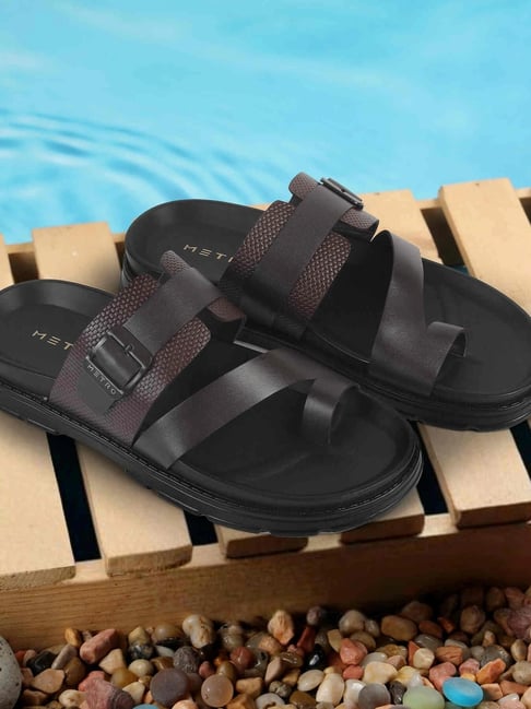 Metro Men's Tan Toe Ring Sandals