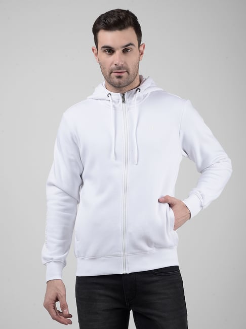 NUMERO UNO White Fleece Regular Fit Sweatshirt-picture-29