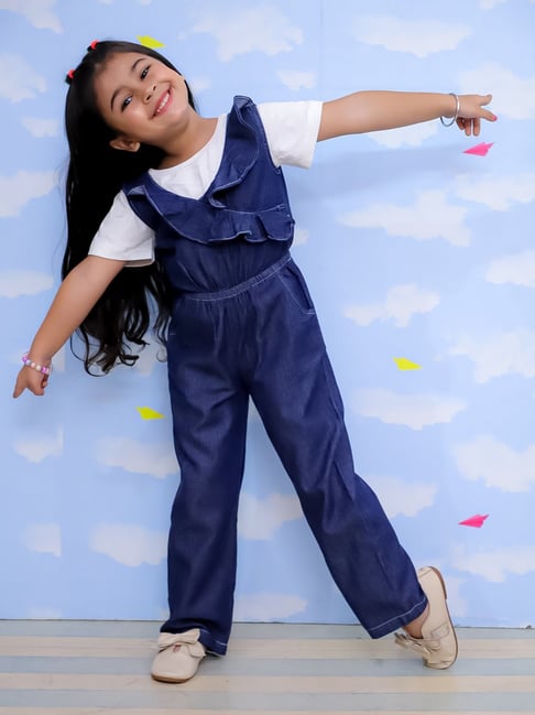 The Mom Store Girls Blue Jumpsuit