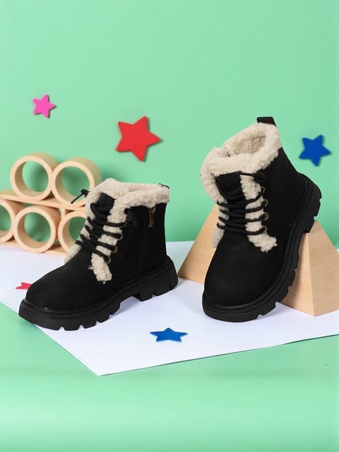 Truffle Collection Kids Black Snow Boots