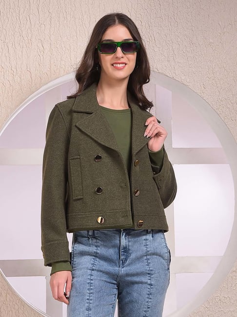 Crimsoune Club Olive Polyester Regular Fit Casual Jacket-picture-29