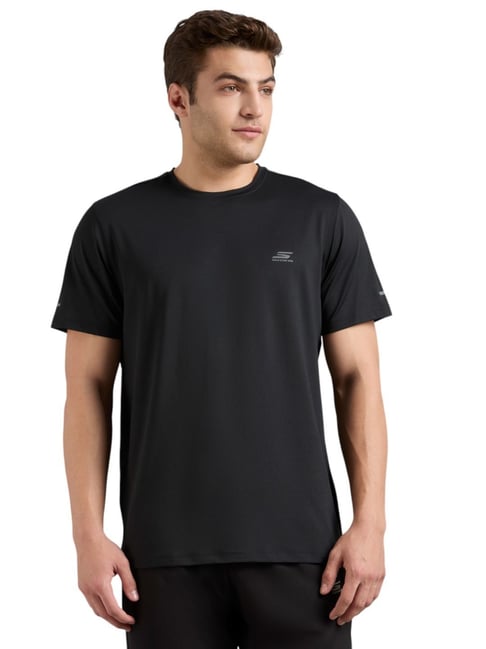 Skechers Black Regular Fit Sports T-Shirt-picture-27