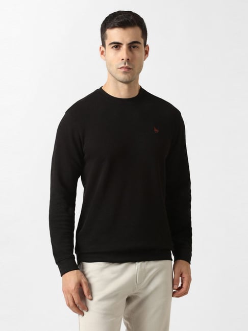 Van Heusen Black Cotton Regular Fit Sweatshirt-picture-27