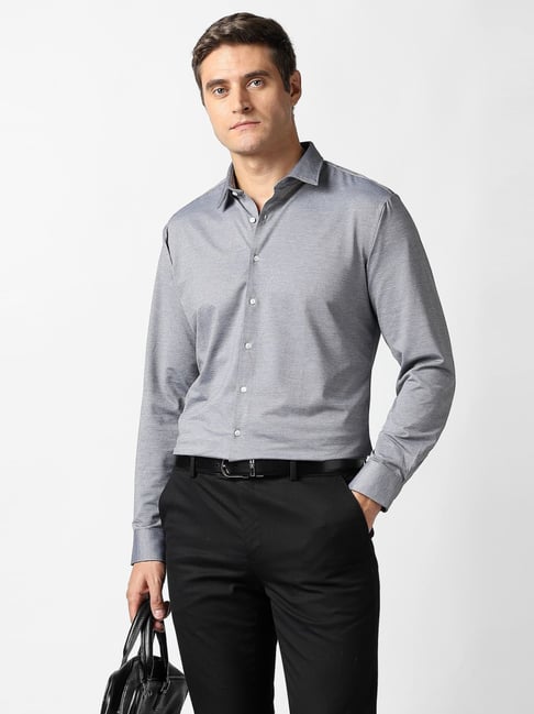 Van Heusen Grey Slim Fit Shirt-image-37