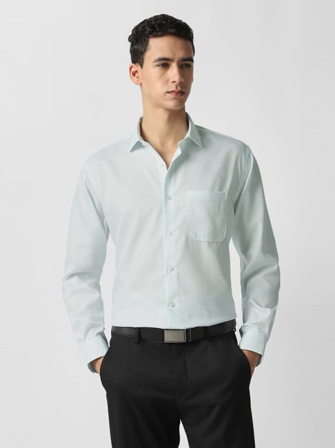 Van Heusen Blue Cotton Regular Fit Shirt-picture-41