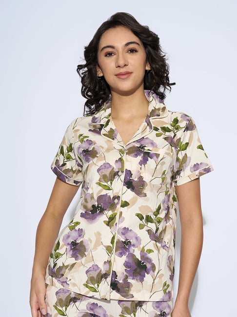 Dreamz By Pantaloons Dew Relaxed Fit Printed Sleepwear Shirt-picture-48