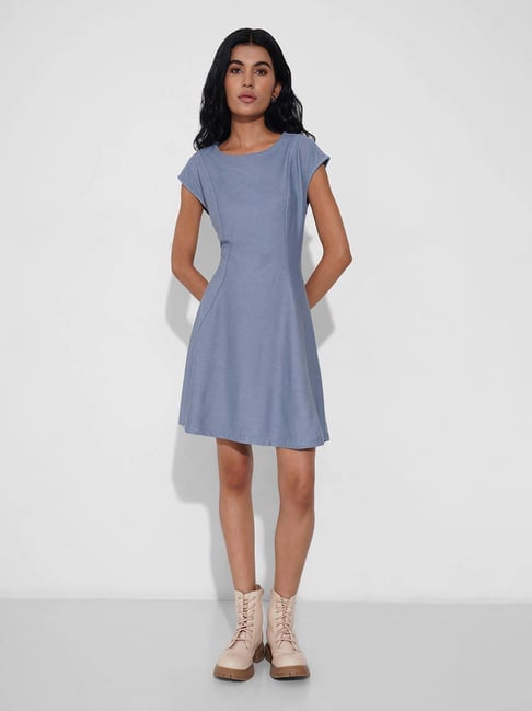 Sf Jeans By Pantaloons Blue Slim Fit Dress-image-28