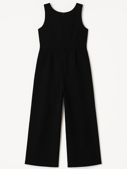 Zip Zap Zoop Girls Black Applique Jumpsuit