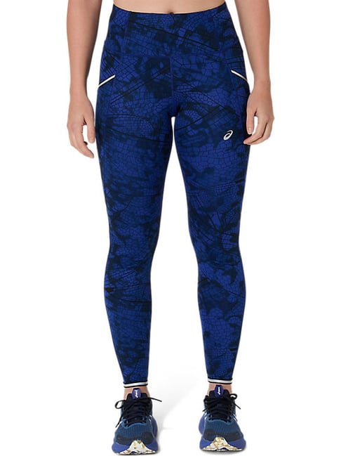 Asics Blue Regular Fit Printed Sports Tights-picture-25