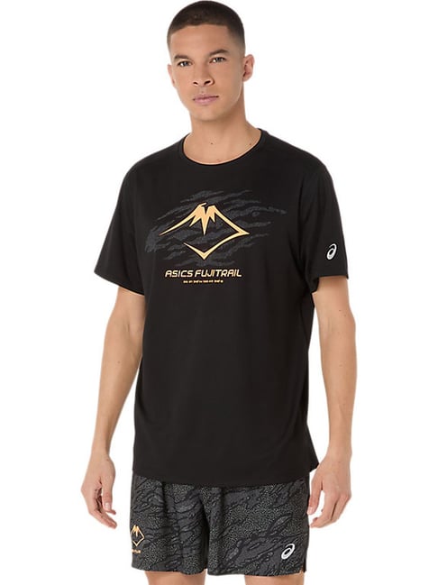 Asics Black Regular Fit Printed Sports T-Shirt-picture-38