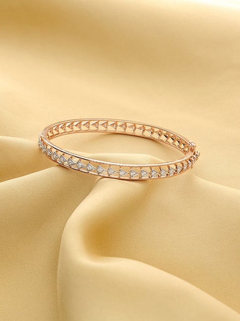 P.N.Gadgil Jewellers Stella Arc Gold & Diamond Bangle for Women