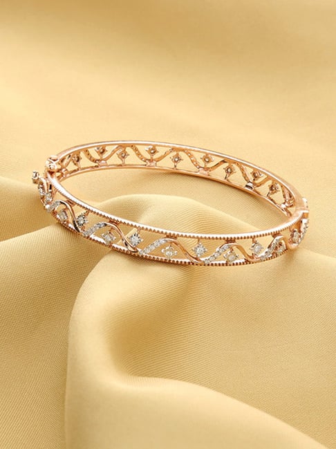 P.N.Gadgil Jewellers Crysta Net Gold & Diamond Bangle for Women