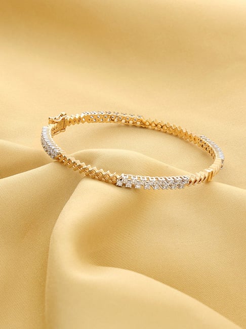 P.N.Gadgil Jewellers Orna Gleam Gold & Diamond Bangle for Women