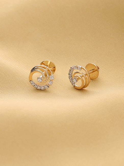 litestyle by png P.N.Gadgil Jewellers Oria Glow Gold & Diamond Earring for Women-picture-11