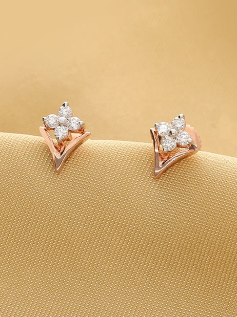 P.N.Gadgil Jewellers Floretta Edges Gold & Diamond Earring for Women