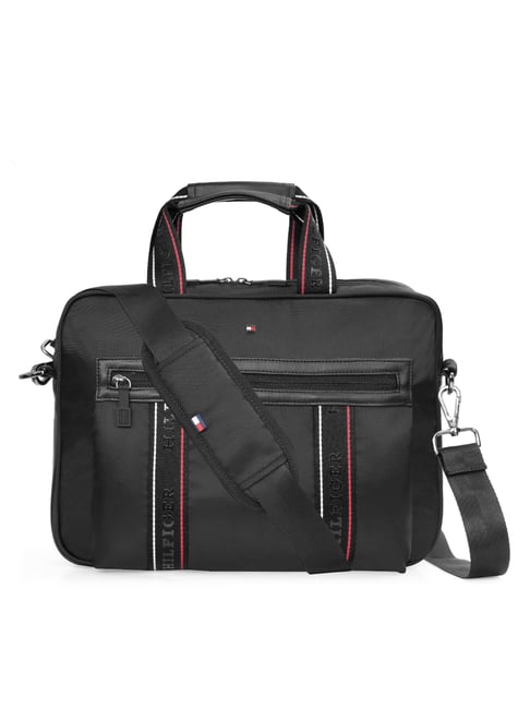 TOMMY HILFIGER Black Logo Messenger Bag