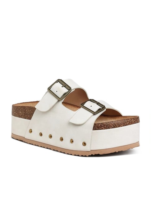 London Rag Women'S White Casual Sandals-picture-29