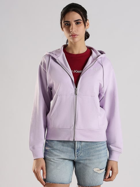 Calvin Klein Jeans Purple Cotton Regular Fit Hoodie-picture-46