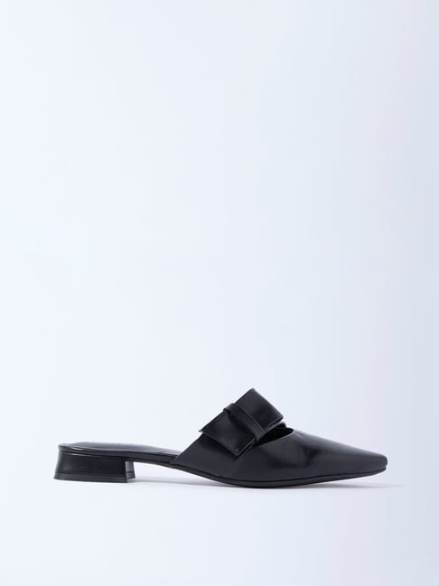 LUNA BLU by Westside Black Pointed-Toe Mules-picture-33