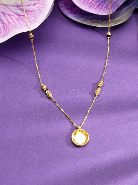 P.N.Gadgil Jewellers 22k (916) Yellow Gold Sundrop Link Fancy Mangalsutra-image-40