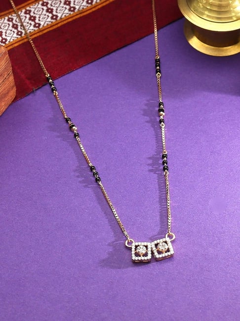 P.N.Gadgil Jewellers 22k (916) Yellow Gold Twin Treasures Fancy Mangalsutra