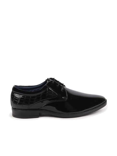 FAUSTO Men's Black Derby Shoes-picture-25