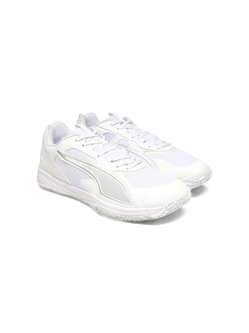 PUMA Unisex Accelerate 4 Multi-Traction White Indoor Court Shoes-picture-40