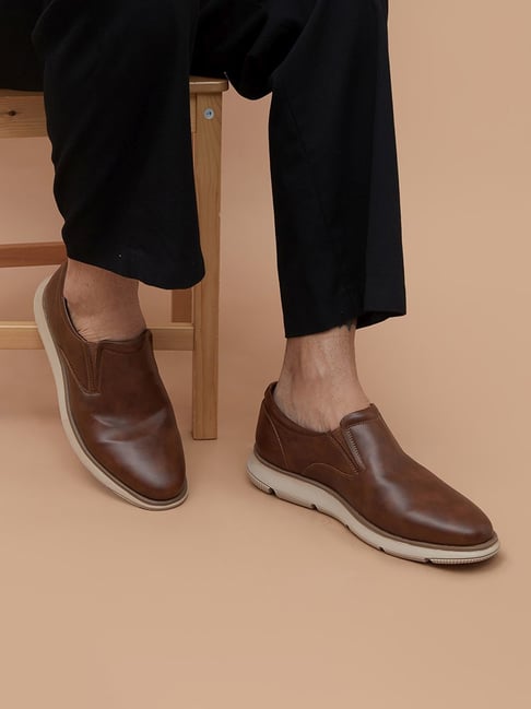 Buy CODE by Lifestyle Men's Tan Slip-On Shoes at Best Price Tata