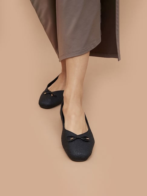 Buy Ginger by Lifestyle Women's Black Ballerina Shoes at Best
