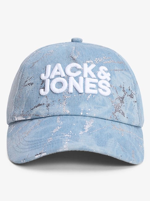 Jack Jones Light Blue Denim Embroidered Cap