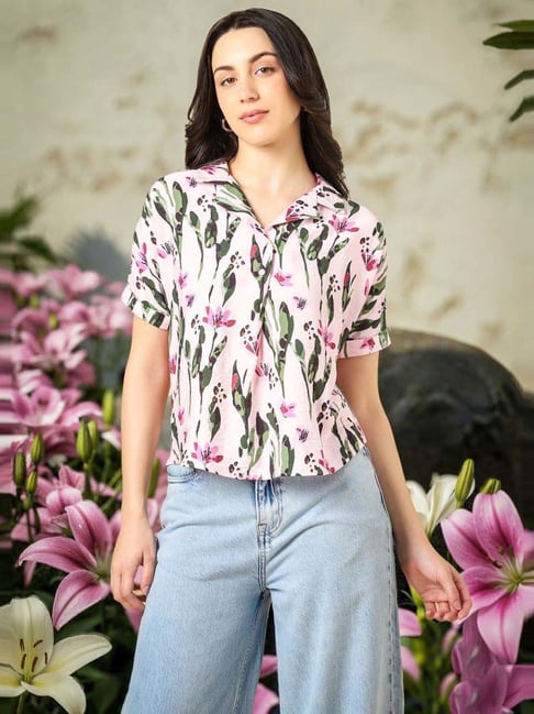 Allen Solly Pink Regular Fit Printed Shirt-picture-47