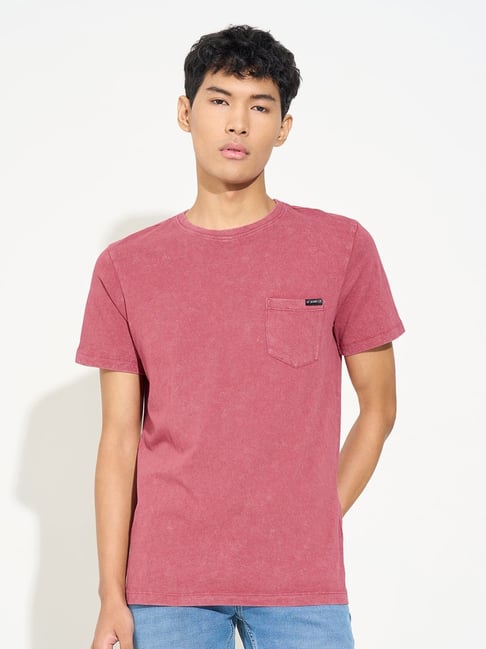 Sf Jeans By Pantaloons Pink Slim Fit T-Shirt-picture-20