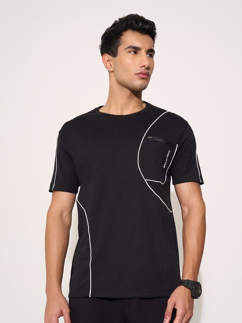 Ajile By Pantaloons Anthracite Relaxed Fit Printed T-Shirt-picture-12