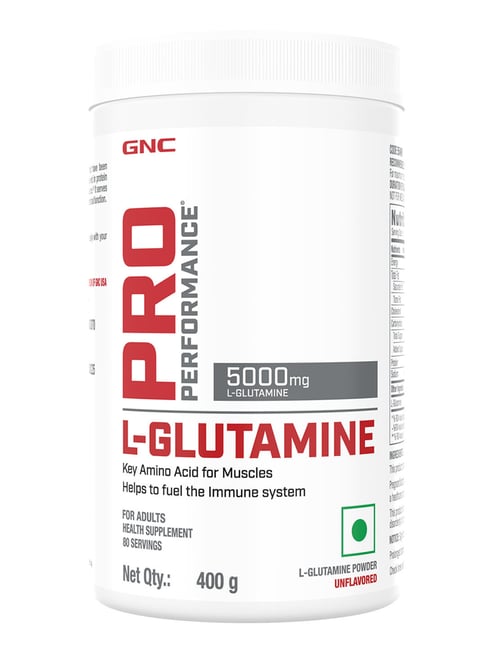 GNC Pro Performance L-Glutamine 5000 mg - 400g, Unflavoured